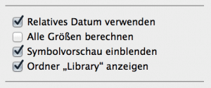 Library dauernd anzeigen